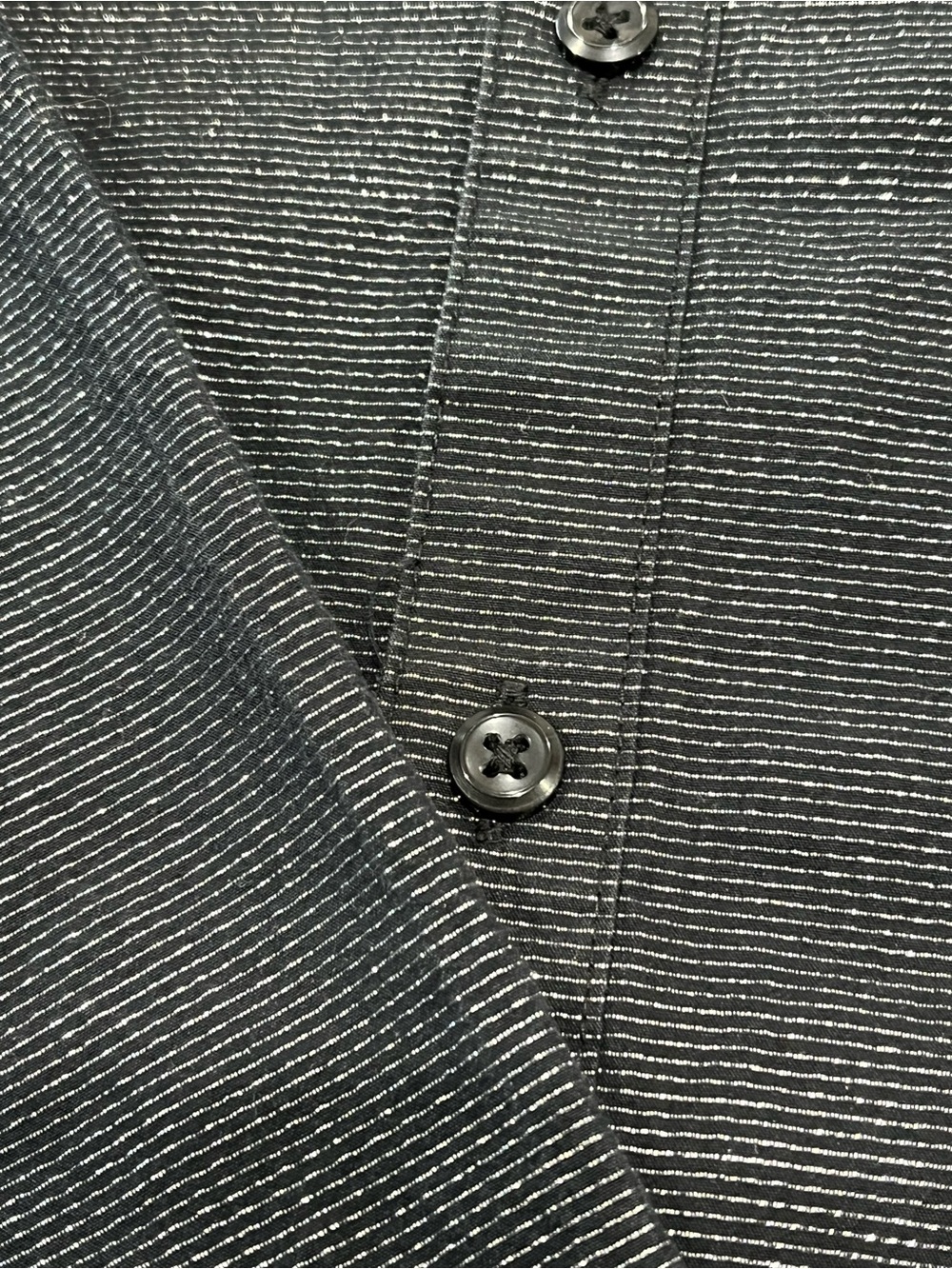 Men’s INC Black Special Occasion Shirt W/ Subtle Silver Metallic Threads Size XL - Picture 4 of 7